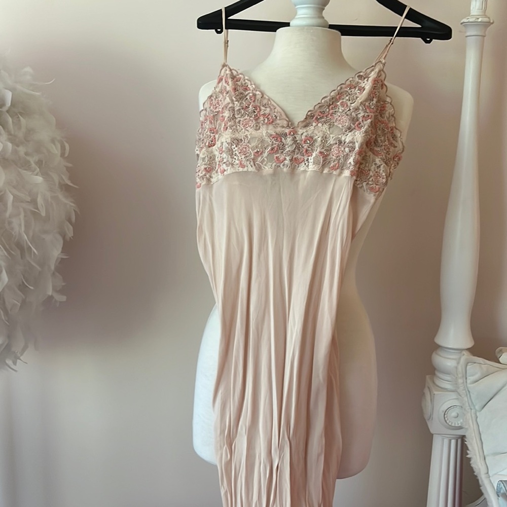 Long semi sheer free people dress
